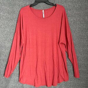 Azules Women Top Rayon Coral Longsleeves Size XL